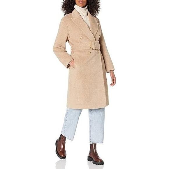 Vince Jackets & Blazers - Vince NWT Women's Belted Peak Lapel Alpaca Wool Coat Beige Size M